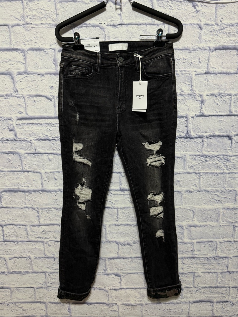 Vervet Haylie high rise camo skinny jeans size 28 NWT